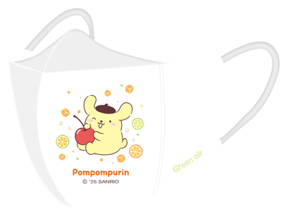 หน้ากากอนามัย 3D Snow Pompompurin สำหรับเด็ก 20 ชิ้น / กล่อง รุ่น 2 สี